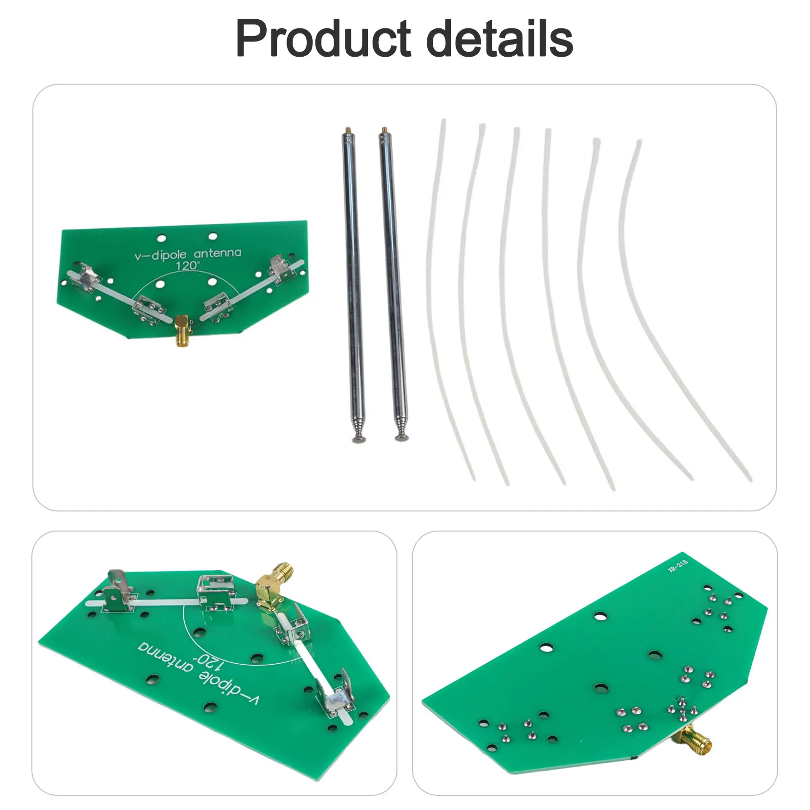 V Shaped Dipole Kit 137MHz Adjustable Pull Rod For Satellite Aviation Cloud Map Signal Reception DIY Assembly Tool