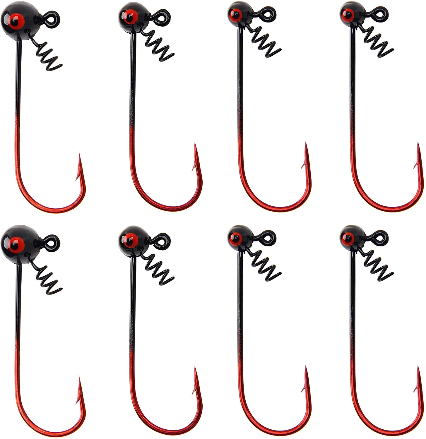 

Jig Hooks,Football Bass Jig Head with Screw Lock Worm Fishing Lure Jig for Bass Salmon Trout Saltwater Freshwater Fishing 1/4oz