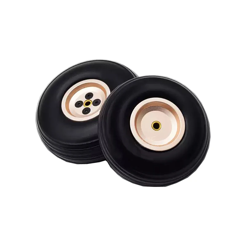 Modèle de train d'atterrissage d'avion RC, 1 pièce, peau de pneu en caoutchouc + moyeu de roue en alliage d'aluminium 7075 1 pouce 1.5 pouces 3 pouces, pneu résistant à l'usure