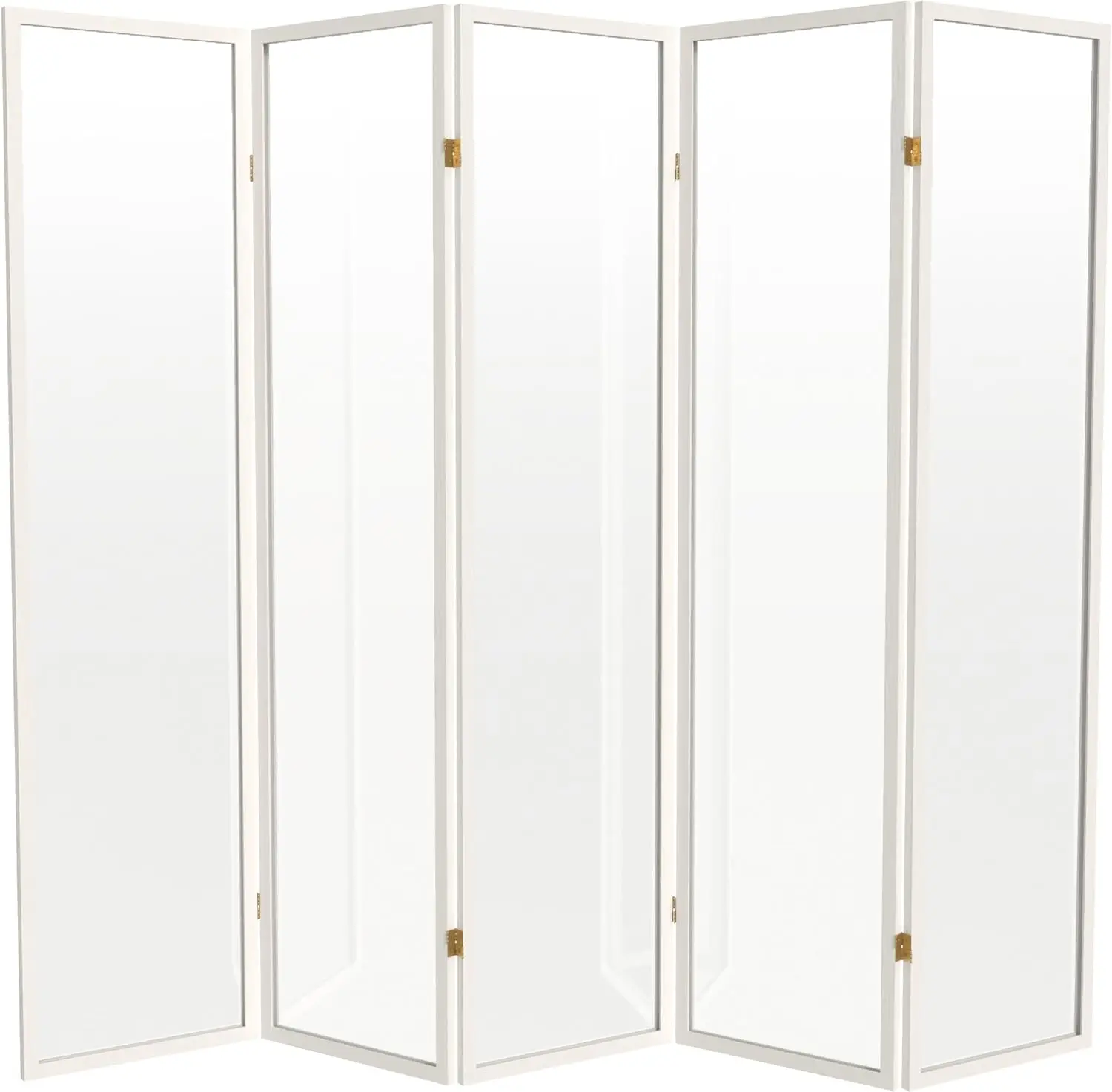 6 Ft. Tall Clear Plastic Partition White 5 Panel