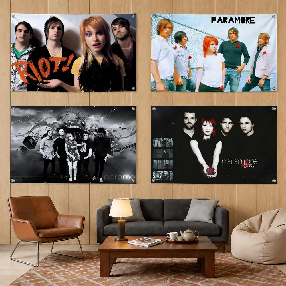 Paramore 2000s Pop Punk Rock Band Flags Decorative Banners Suitable For Outdoor Camping Family Parties And Garden Walls Gift