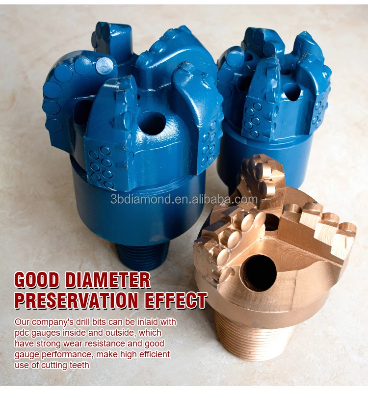 5 Wing PDC Drill Bit for Water Well Drilling for Mining for Geological Drilling