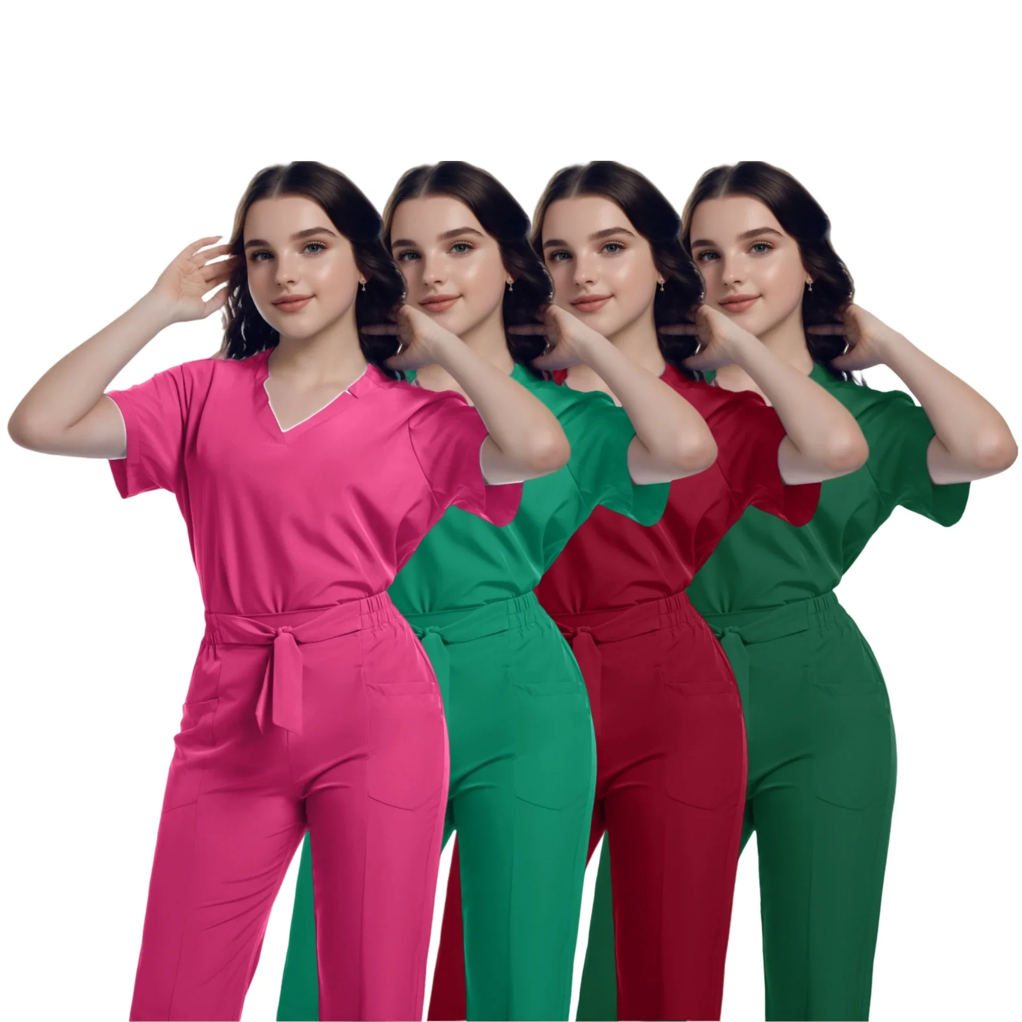 

Wholesale Casual Short Sleeve V-neck Straight Sets Pharmacy Work Clothes Medical Nurse Uniform Scrubs Women Set Nursing Uniforms