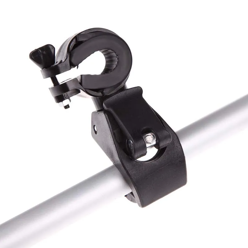 With Gasket For Flashlight Torch Clamp Plastic Light Clip Black° Rotation Cycling MTB Bike Light Mount Holder