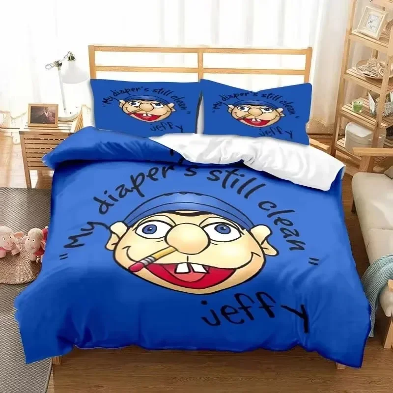 Luxury New 3D Print SML Cartoon Jeffy Bedding Set Double Twin King Duvet Cover Comforter Pillowcase Boys Girls Adults Bedroom