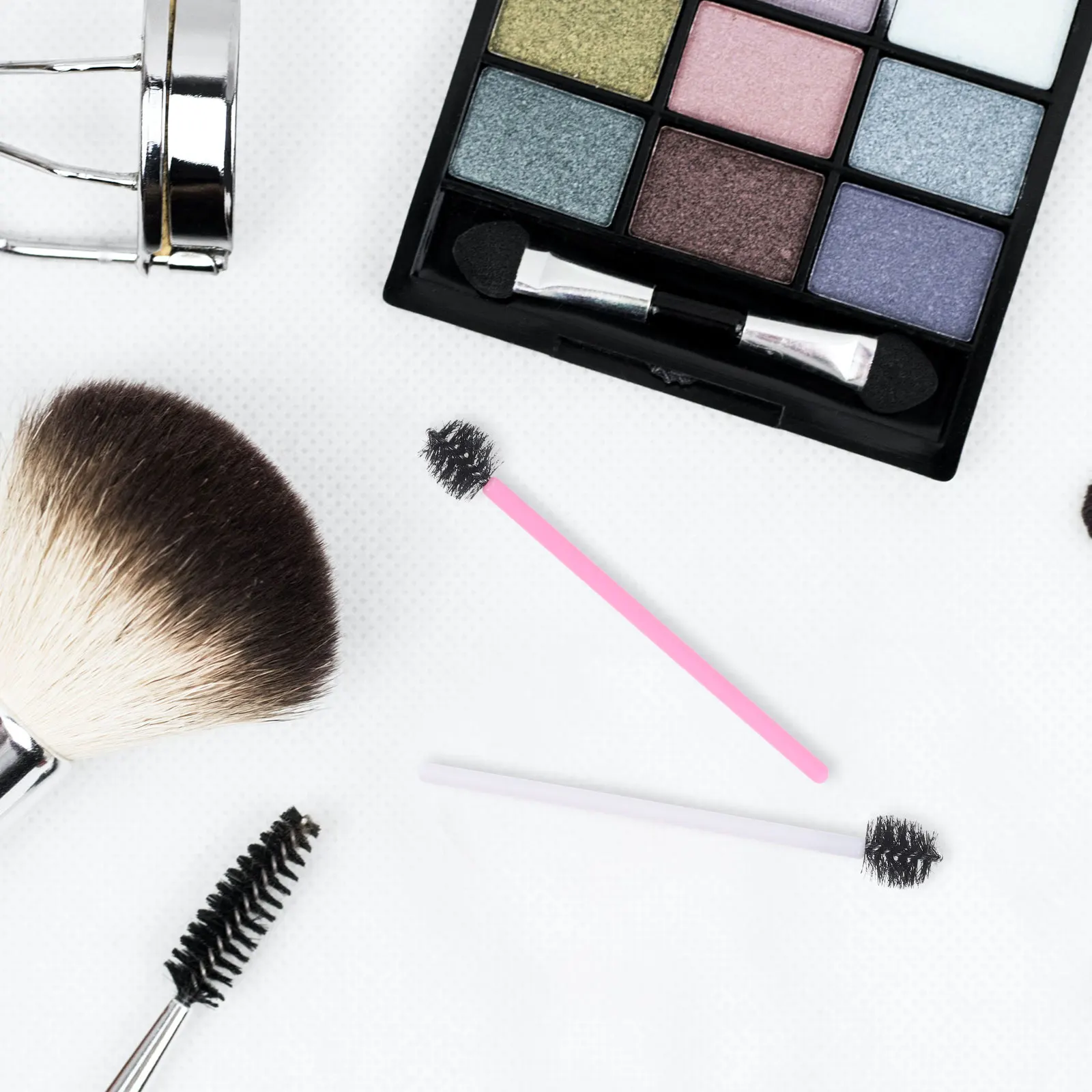 100 قطعة فرش رمش المتاح لاش الصولجانات أدوات ماكياج المحمولة الحاجب Spoolie فرشاة لوازم السفر #1