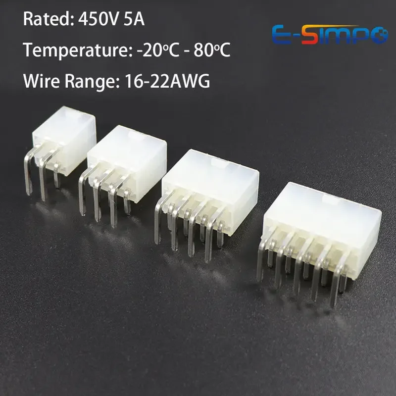 

10pcs 5569-R 5557-AW Dual Row MX4.2mm Automotive Wire Right Angle 90D Female 2X1P-2X12Pin for PC Graphics Card Wafer Connector