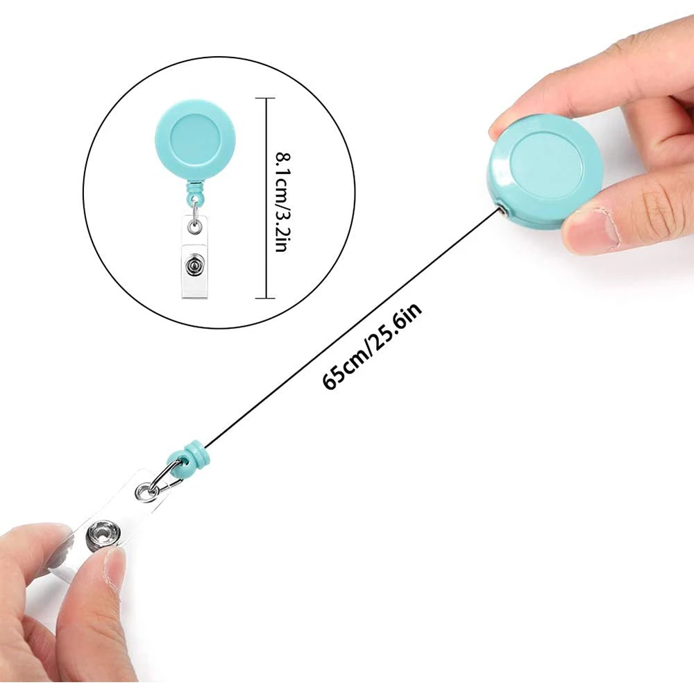 6 Colors 10pcs Lot Retractable ID Badge Holder Clip for Nurse Reel with Alligator Clips Nurse Gadgets Porta Tarjeta