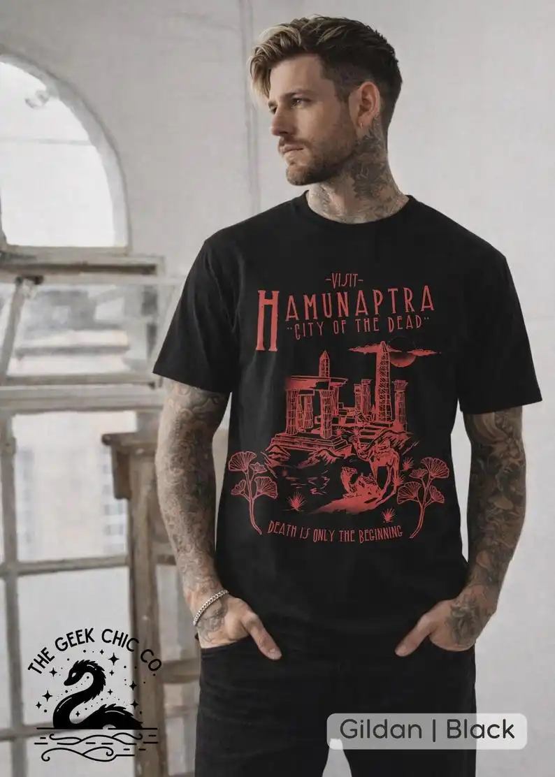 Visit Hamunaptra T-Shirt: Mummy 90s Movie, Egyptian Mummy Design Unisex Tee Shirt T-shirt