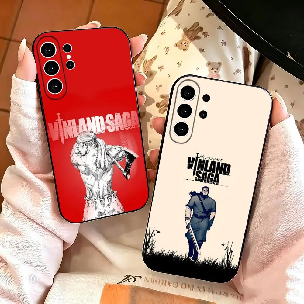 Vinland S-Saga Anime Manga Phone Case Phone Case For Samsung S26 S25 S24 S23 S22 FE S21 Plus S20 Ultra Black Soft Shell