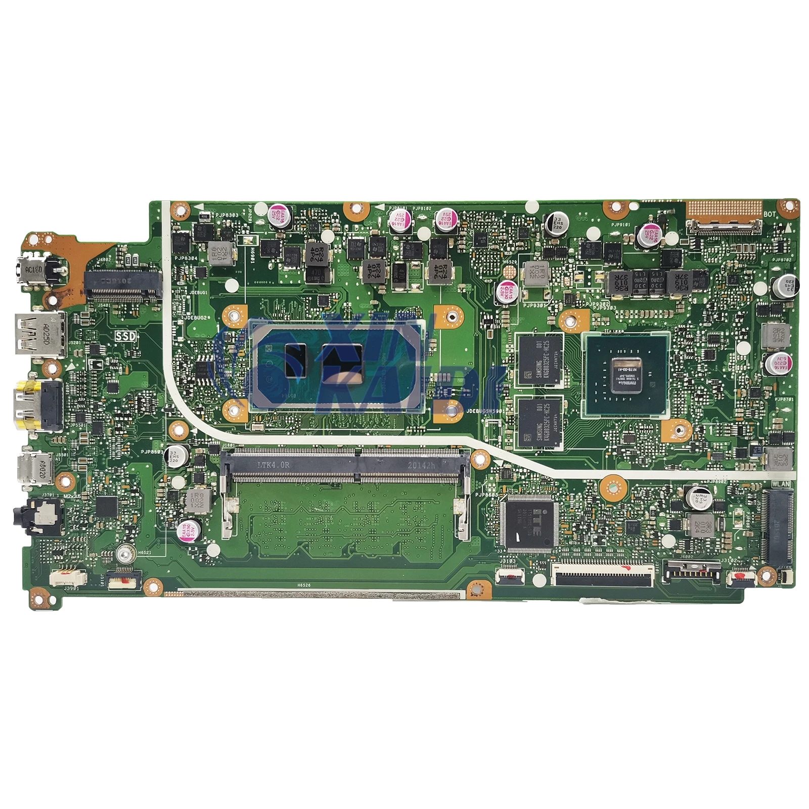 Imagem -05 - Placa-mãe para Laptop para Asus Vivobook X512ja Mainboard V5000j X512jp X512jf V5000jp I31005g1 I5-1035g1 I7-1065g7 4g 8g Ram