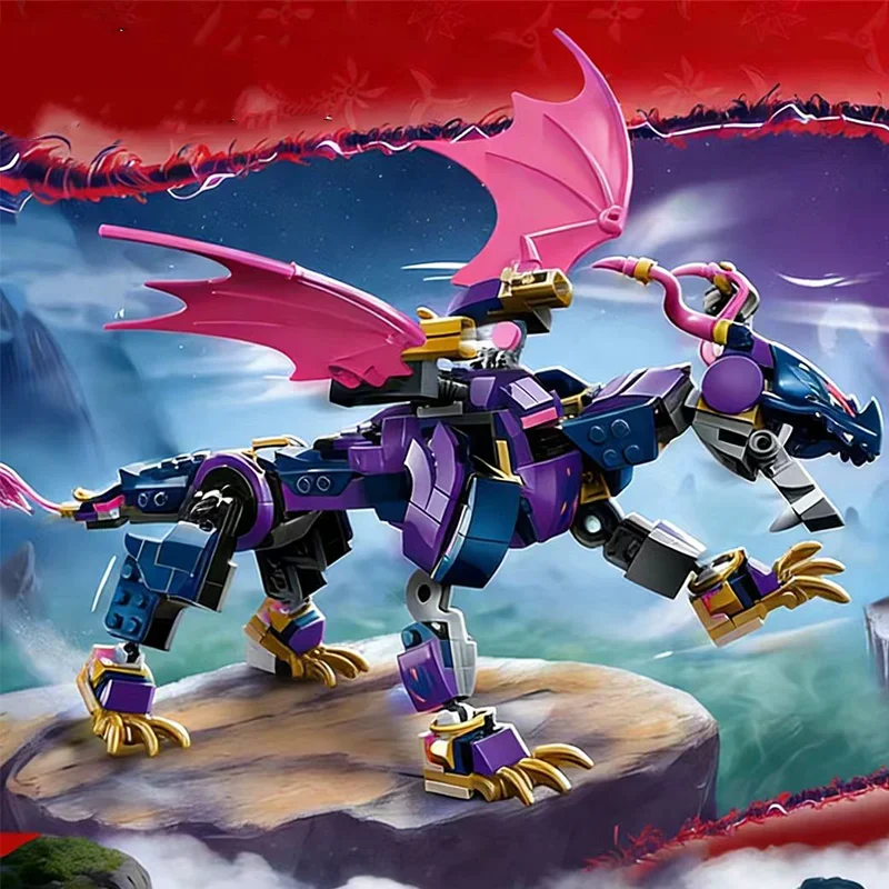 

Совместимые наборы конструкторов 2026: Серия Ninja, строительные блоки 71842 Rontu the Master Dragon MOC, игрушки, подарок для детей