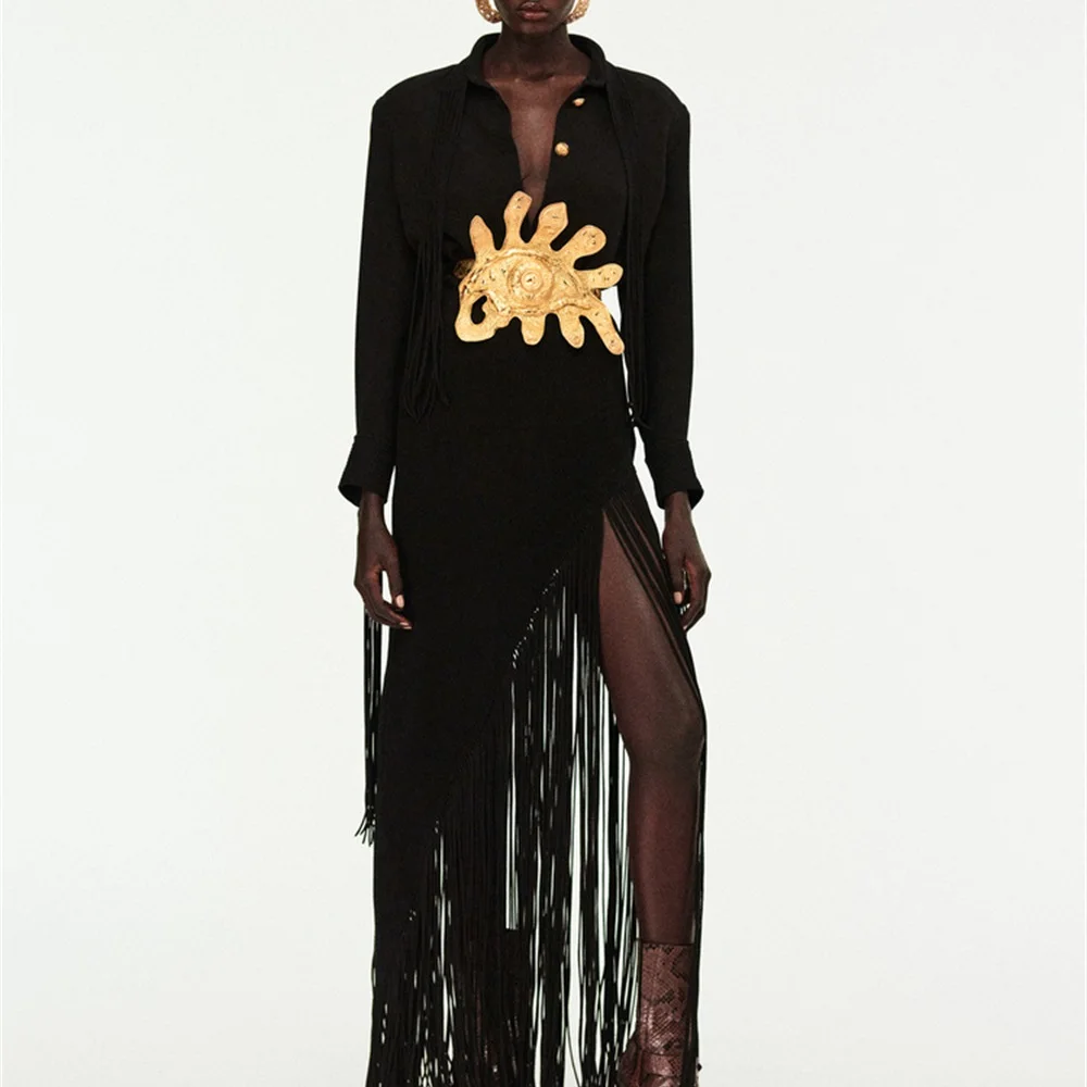 

2025 Women's Fashion Shirt, Single-breasted, Tassel, Loose Fit, Women's Top, T-shirt, Y2K New Fashion, High-Quality Cardigan bra