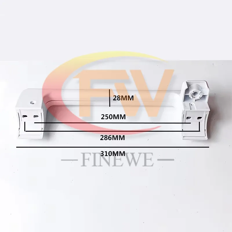 Hole spacing  250/286mm Freezer Plastic Handle Horizontal Refrigerator Door Lock  Length 310mmFlat Arc Lock Handle With Key