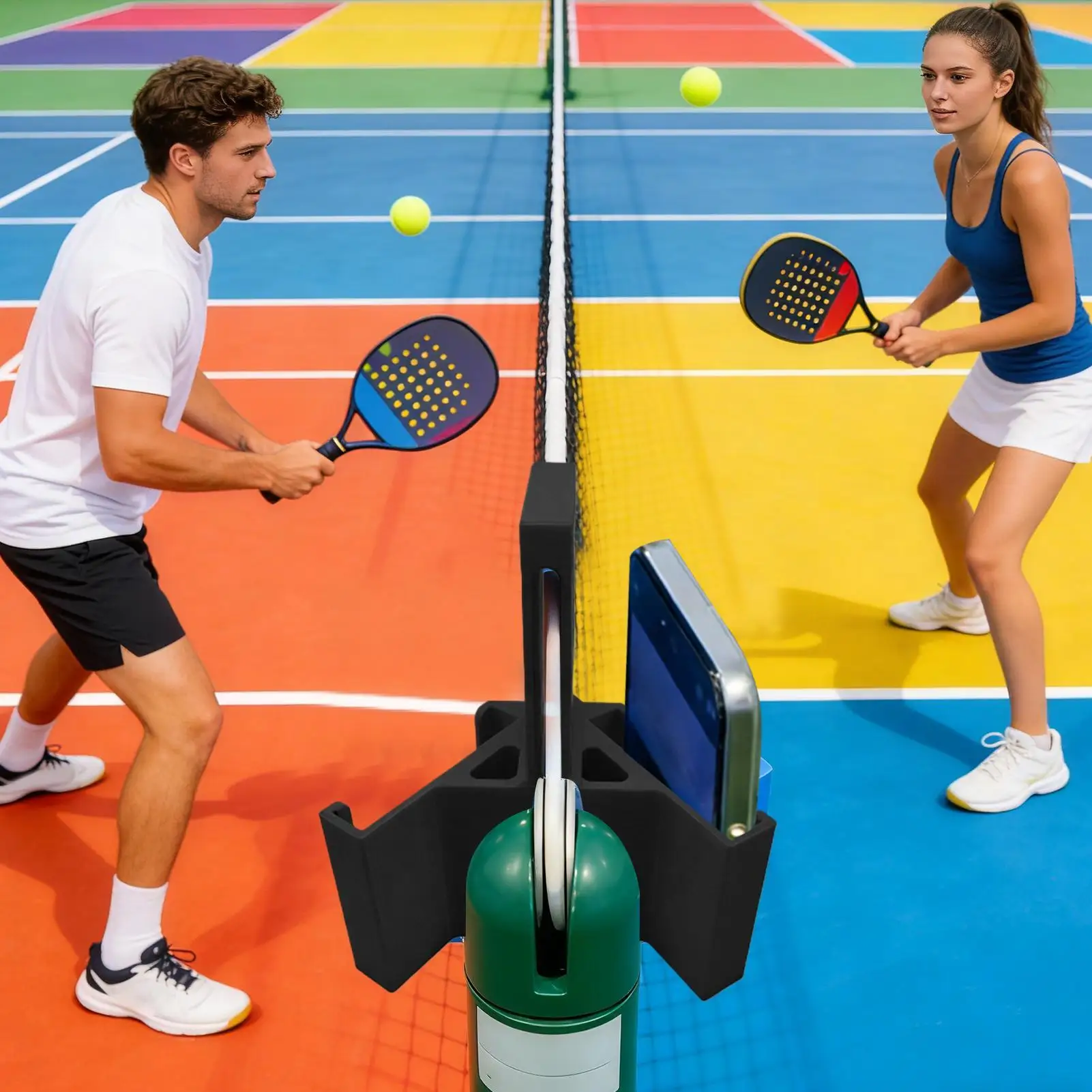 

Tennis Phone Mount Non Slip Precision Universal Recording Portable Cell Phone Fence Mount For Adults Player Athlete Enthusiast