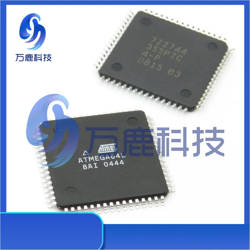 Atmega64L-8Ai 8-Bit, Flash, 8Mhz, Risc Microcontroller, Pqfp64