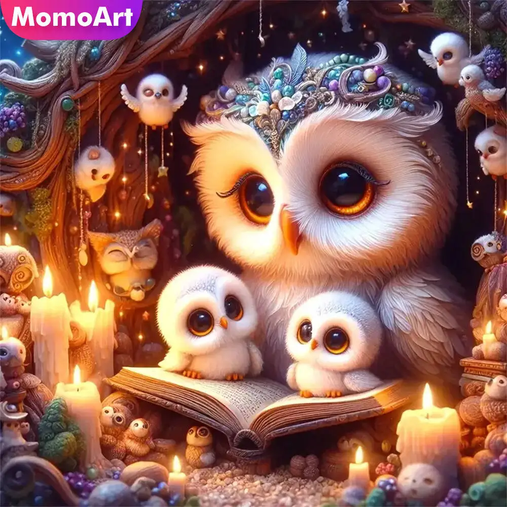 Momoart Bär Diamant Mosaik Tier voller Runde Diamant Malerei Mond Stickerei neue Ankunft handgemachte Hobby