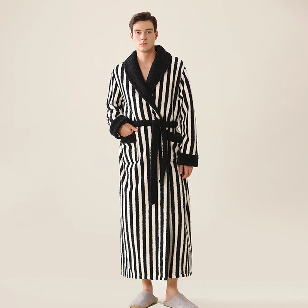 

Large Thick Bathrobe Barcelona Luxury Brand Long Warm Robe Bath Customize Bathrobe Shower Unixez Man And Woman