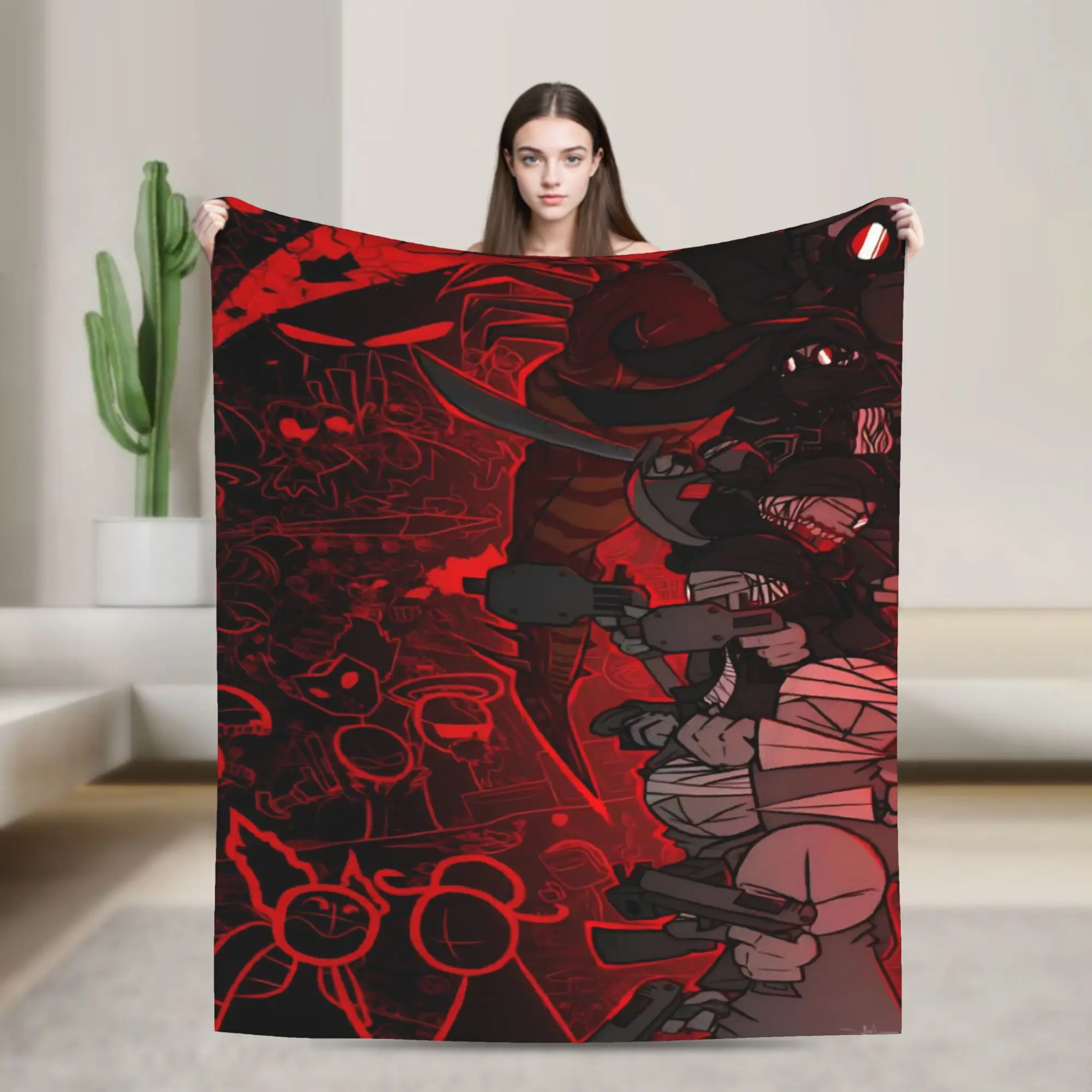 MADNESS COMBAT Hank Stuff Blankets Lightweight Thin Fleece  Throw Blankets Comfortable Quilt