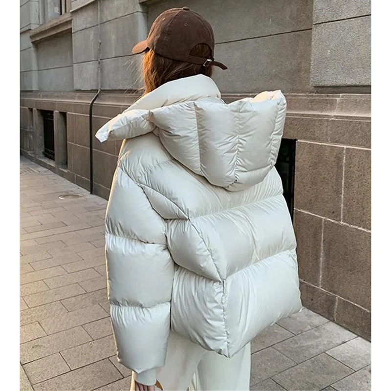 2024 New Downcotton-padded Coat Thick Winter Jacket Women Style Cropped Cotton Puffer Jacket For Middle High School Students