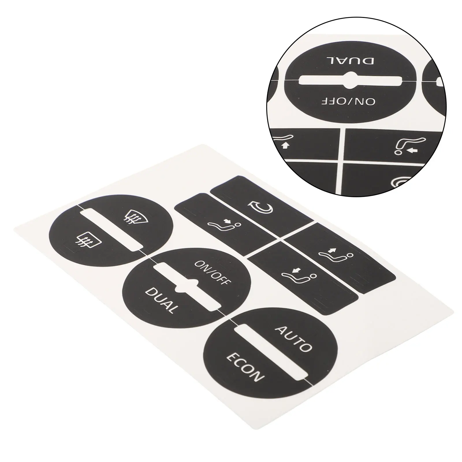 Car Center Console A/C Climate Control Button Worn Repair Kit Decals Stickers For Golf-Mk5 2004-2008 Car Accessories