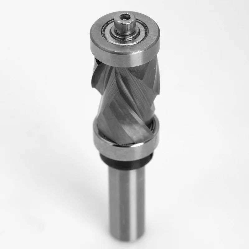 Welded Integral Alloy Woodworking End Mill Double Bearing Edge Trimmer 1/2 Shank