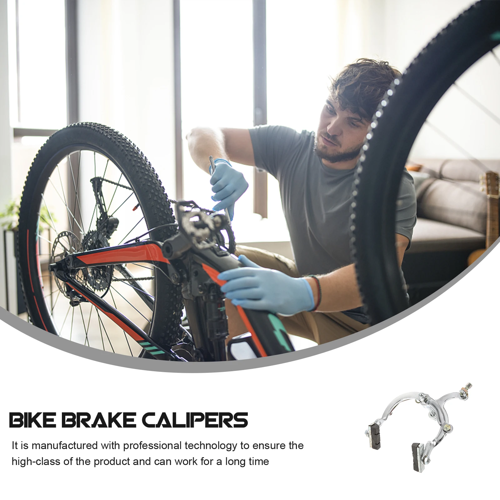 

2pcs Bicycle Brake Calipers Rubber Metal High-class Material Long-lasting Bike Accessories Mountain Brake Blocks Professional