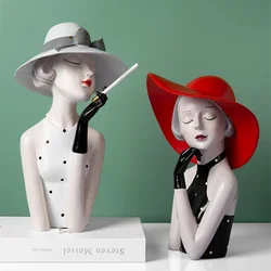 Light Luxury Girl High-Level Sense Ornaments, Living Room Decor, TV Cabinet Desktop, Statue, Shop Window Decor, Crafts, Gift