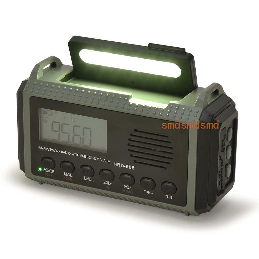 

Solar Hand Crank AM FM SW NOAA Weather Radio 4 Ways Powered 10000MAh Multifunction Radio Torch SOS Alarm Power Bank for Survival