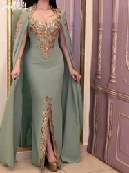 Classic Sweetheart Neck Evening Dress Dubai Party Kaftan Caftan Dresses Elegant Sequin A-line Customized Gown Vestidos De Gala