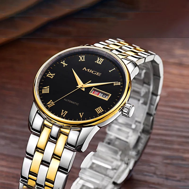 MIGE Orologi da uomo 2025 Nuovo orologio meccanico automatico per uomo Moda Warterproof Top Brand Orologio da polso di lusso in acciaio inossidabile