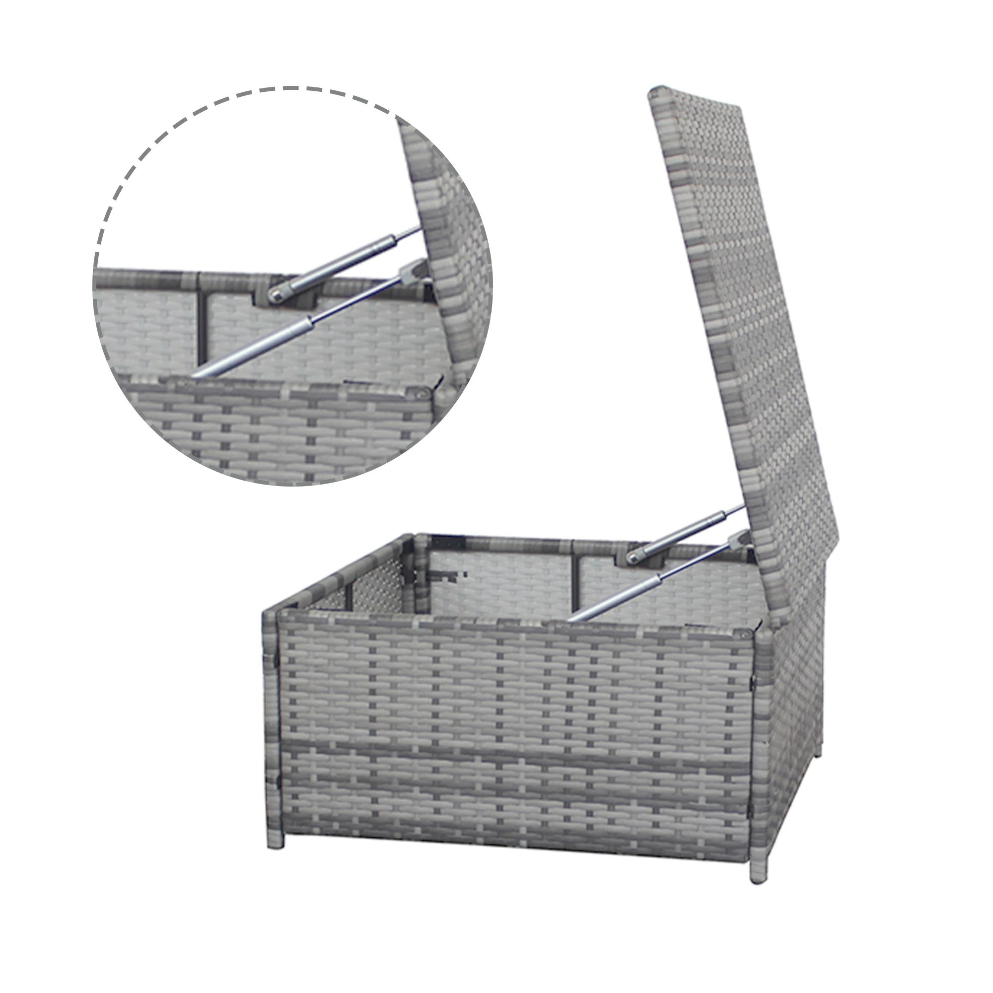 5 Pc Tuinmeubilair Set Outdoor Sectionele Rieten Rotan Sofa Set Met Kussen