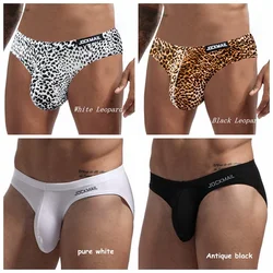 Jockmail-Cuecas de leopardo masculino biquíni, calcinha grande bolsa, baú masculino, cueca de menino, moda praia, cuecas curtas, novo