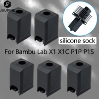 Silicone Socks For Bambu Lab X1 X1C P1P 3D Printer Hotend Extruder High-temperature Wear-resistant Black Silicone Sleeve Cover