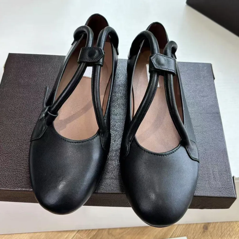 

Genuine leather French retro versatile Mary Jane leather shoes comfortable sheepskin flat Mary Jane single shoes 2025 autumn