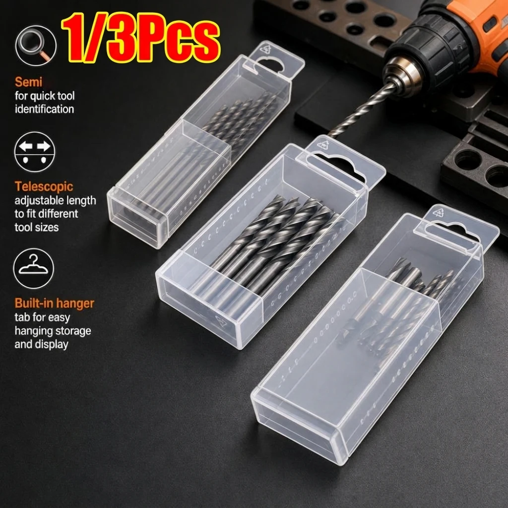 Tool Box Parts Storage Box Drill Milling Cutter Box Rectangular Telescopic Box Twist Drill Box Tap Accessories Tool Packaging