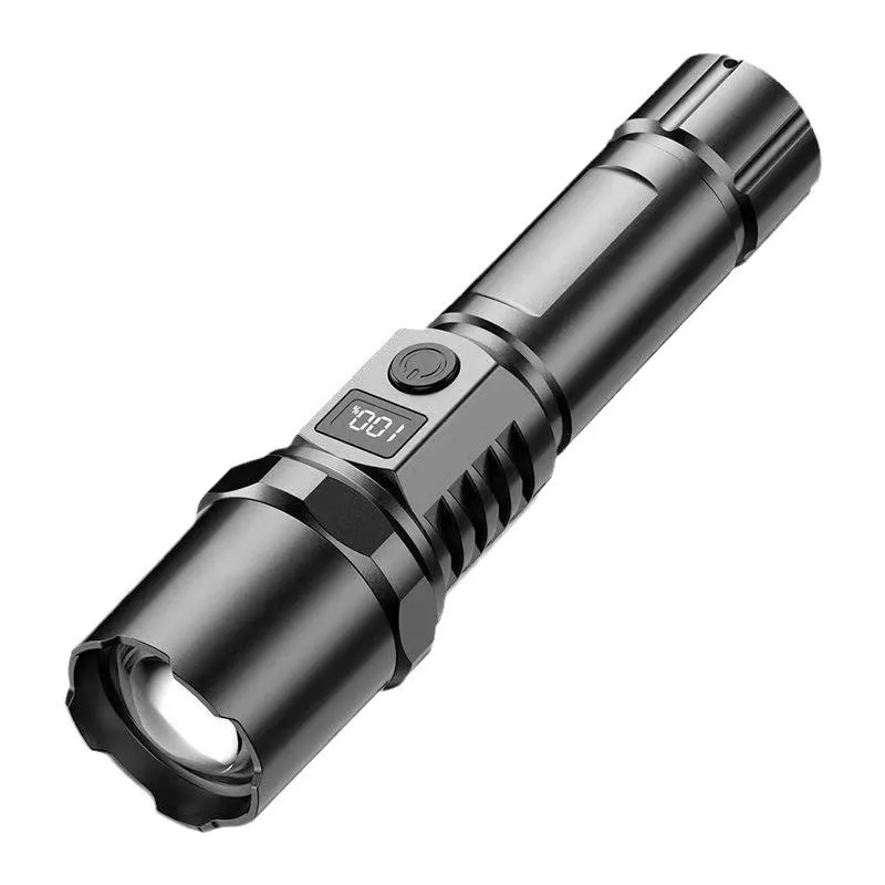 

C5 Super Bright LED Flashlight USB Rechargeable Flashlight with Tactical Zoom High Power Spotlight Outdoor Camping Fishing Torch