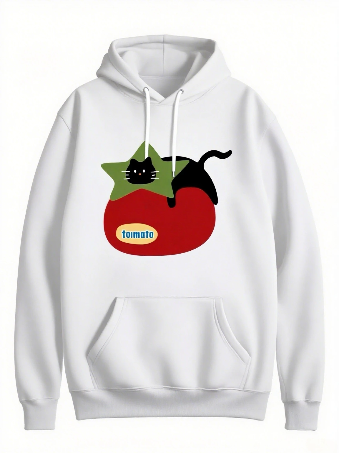

Осенние и зимние хлопковые мужские и женские толстовки с капюшоном с рисунком томатного кота, повседневные уличные спортивные тренировки