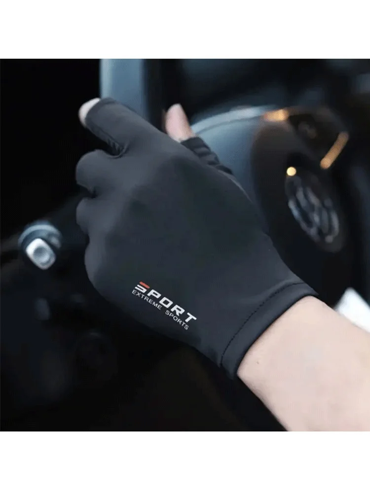 AliExpress NONE 1/2 pairs Ice Silk Halffinger Cycling Gloves for Men and Women Outdoor Sports Fitness Driving Fishing Highelastic Comfortable