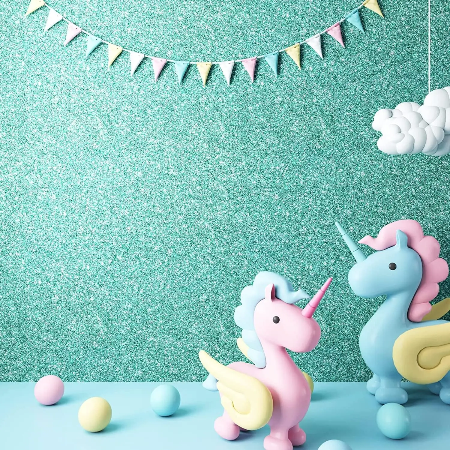 Glitterbehang zelfklevend groen 40cm x 6m, folie voor meubels, waterdicht doe-het-zelf fineer, glanzende sticker, decoratie