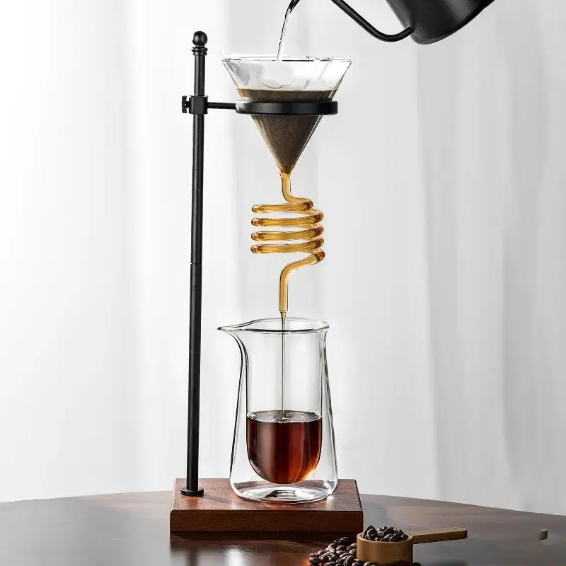 Ins Style Spiral Cooling Coffee Dripper Pour Over Filter Stand Cup Holder Compatible With V60 Chemex Hand Drip Coffee Accessory