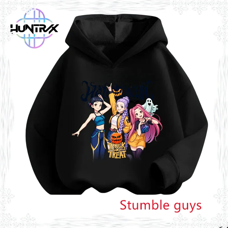 

Boys Anime Kpop Demon Hunters Girls Hoodie Autumn Rumi Kids Cool Warm Print Fashion Hooded Sweatshirt​