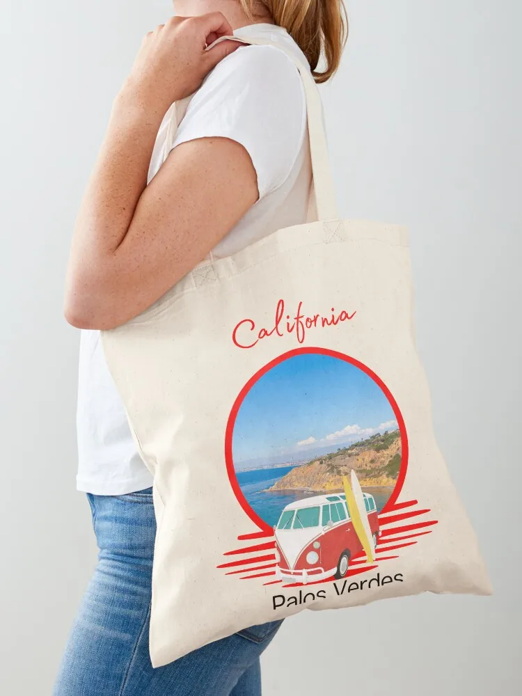 Palos Verdes California Tote Bag Women's shopping bag shopping trolley bag canvas shopping tote men Canvas Tote