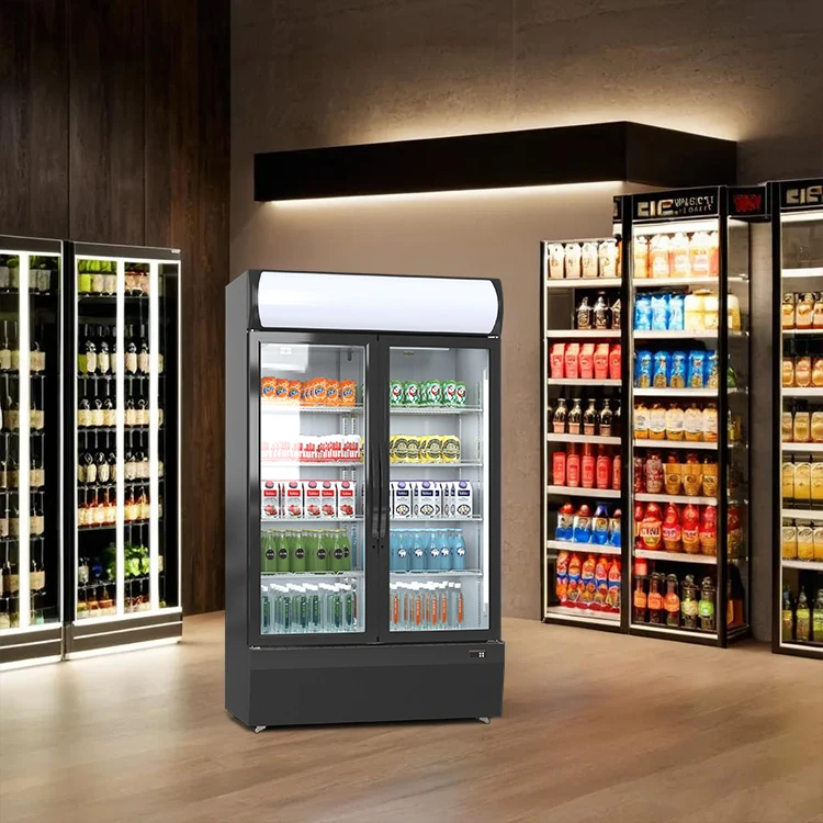 

Convenience Store 1 2 3 Upright Glass Doors Commercial Beverage Display Chiller Freezer Cooler Refrigerator