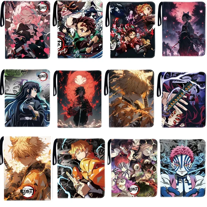 

400pcs/900pcs Card Album Book Anime Demon Slayer Kamado Tanjirou Collection Card Zipper Game Cards Binder Holder Kids Gifts Toys