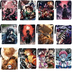 400pcs/900pcs Card Album Book Anime Demon Slayer Kamado Tanjirou Collection Card Zipper Game Cards Binder Holder Kids Gifts Toys