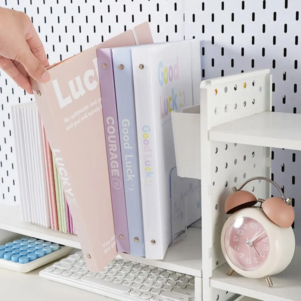 Simple Loose Leaf A4 File Folder Transparent Detachable Exam Paper Storage Bag Students Stationery File Bag Students