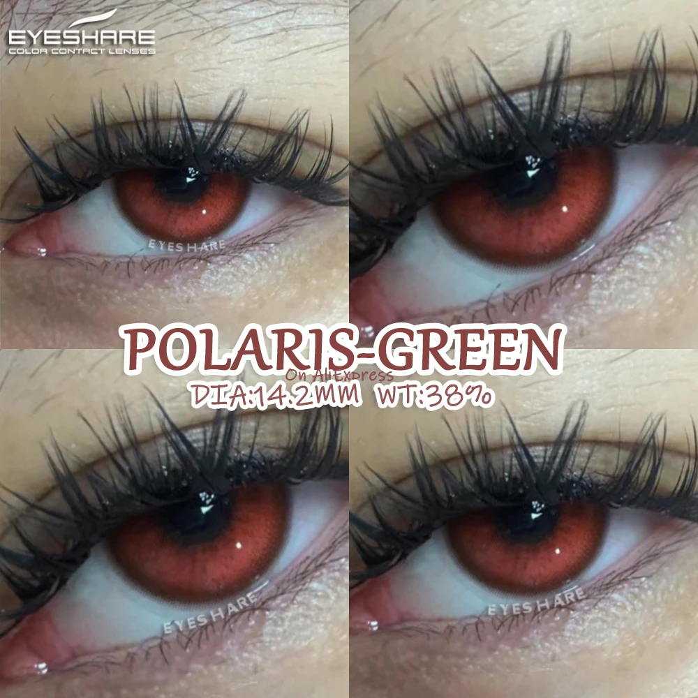 EYESHARE New Colored Contacts Lenses for Eyes Fashion Blue Contact Lens Brown Lenses Cosmetic Green Eye Contact Yearly 2pcs/pair