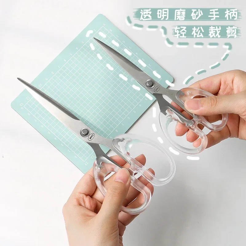 Semplicità Manico trasparente Forbici per cancelleria Arredamento per la casa per belle arti Decorazioni morbide Ufficiale Utensili da taglio Forniture per ufficio