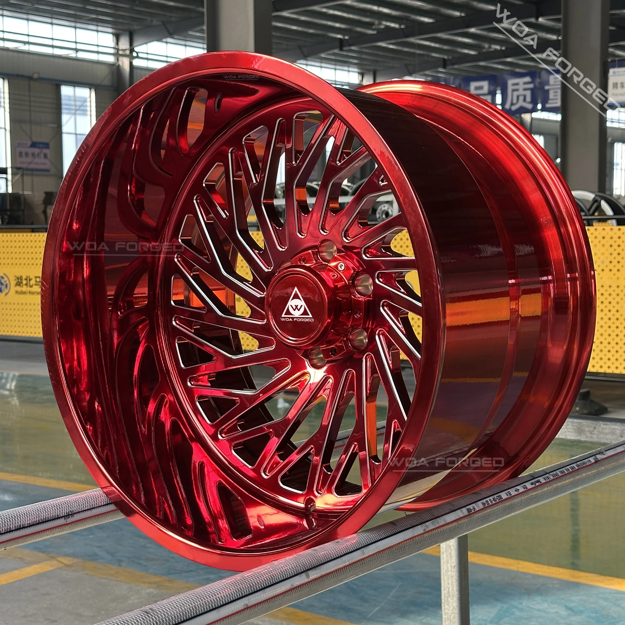 

Professional Custom 20x10 20x12 20x14 22x10 22x12 22x14 24x12 24x14 26x12 26x14 26x16 H Style Hot Red Monoblock Forged Wheels